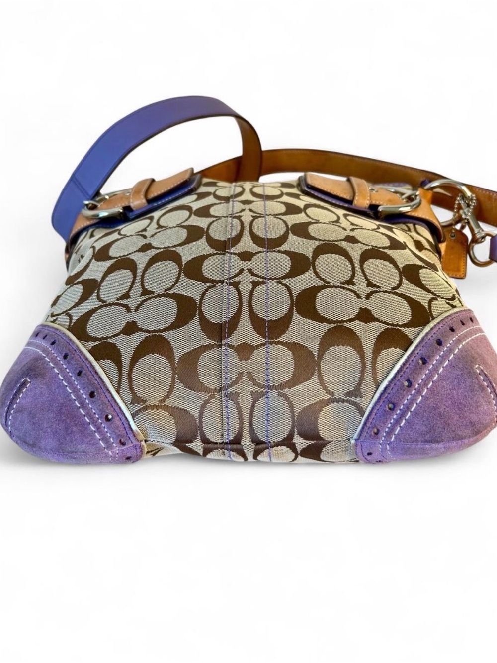 Coach Vintage 2005 Soho Purple Suede Convertible Bag